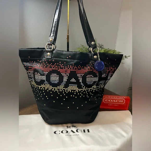 Coach Poppy Holiday Rhinestone Tote - Picture 11 of 11
